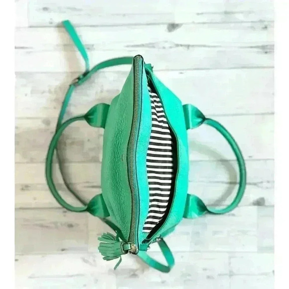 KATE SPADE NEW YORK Southport Avenue Alessa Satchel Green Crossbody Bag - Picture 6 of 13